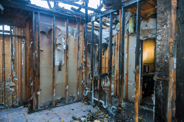 Professional Fire Damage Restoration technician working in Clay, AL